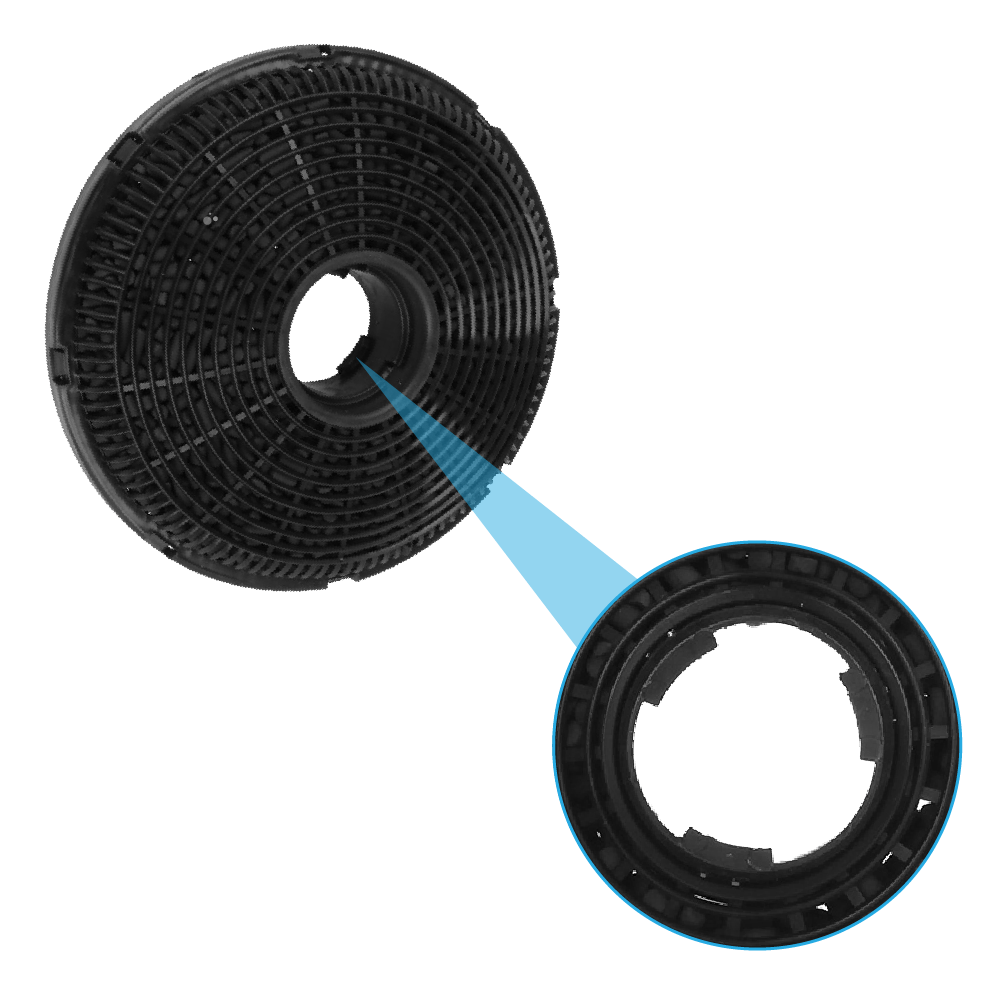 Filtre à charbon (2pcs) d'origine Grundig 9197060046