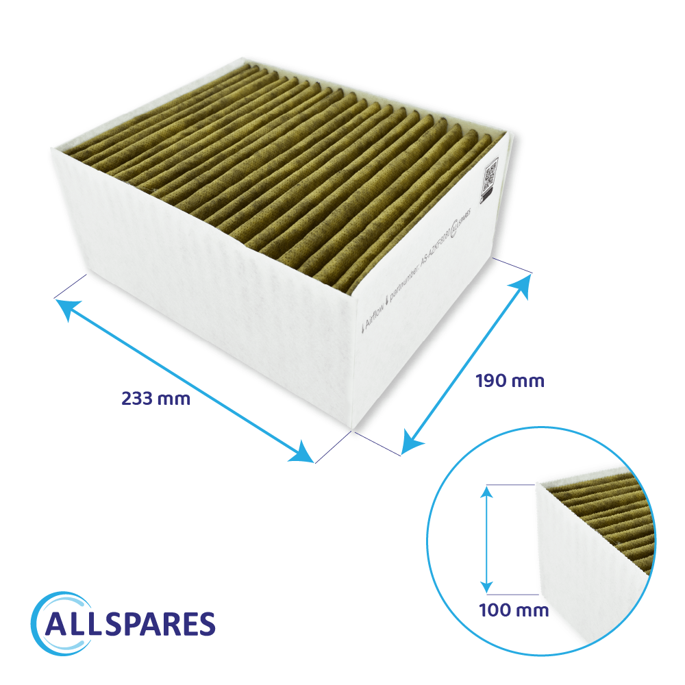 Filtre à charbon CleanAir Plus AS-AZKF8080 par AllSpares