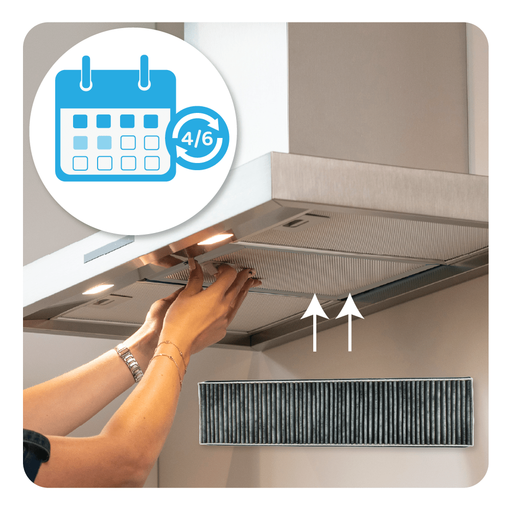Filtre à charbon DKF13-P / 6485741 pour hottes aspirantes Miele