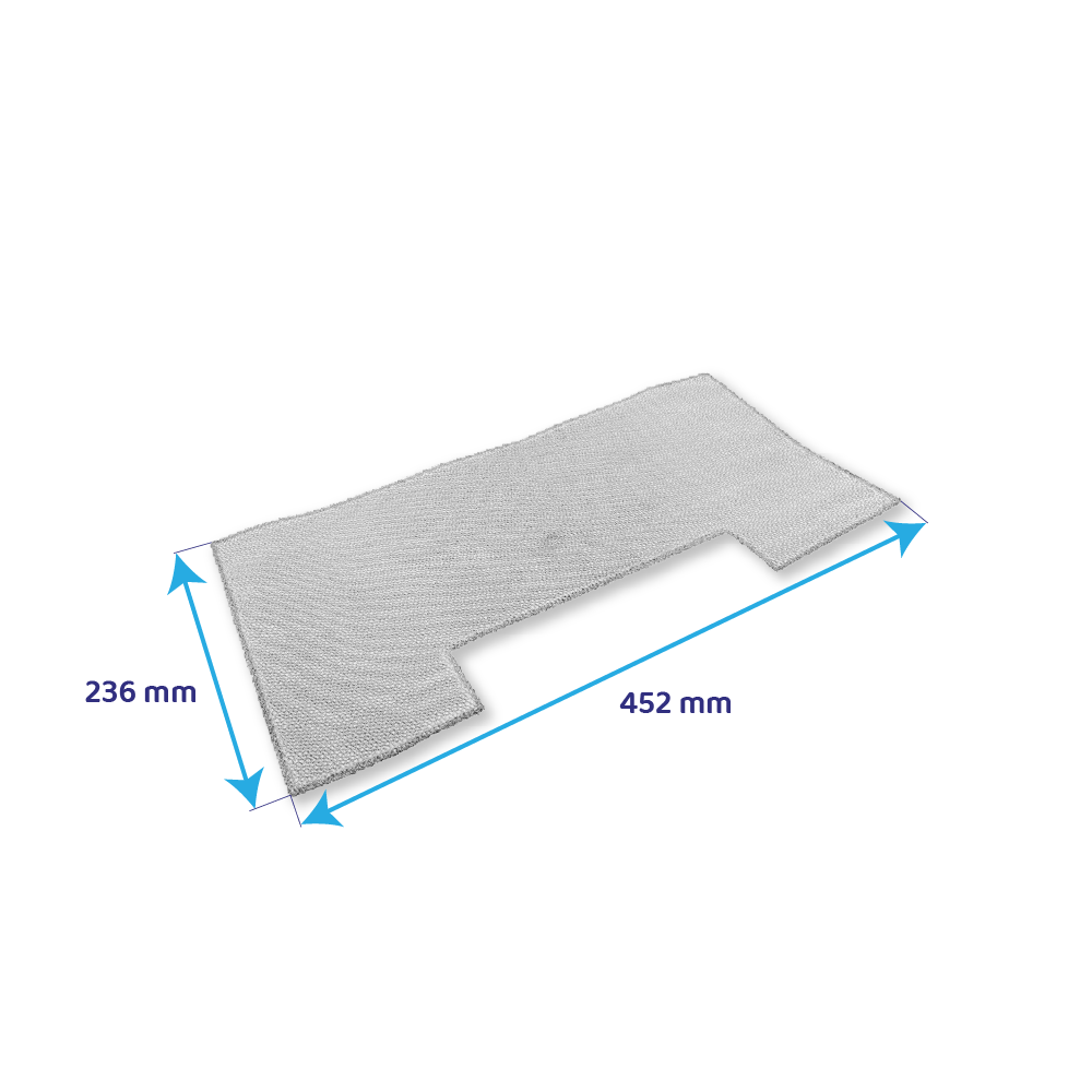 Filtre à graisse en metal 452x236mm compatible avec Elica 1010LZ pour ESTRAIBILE