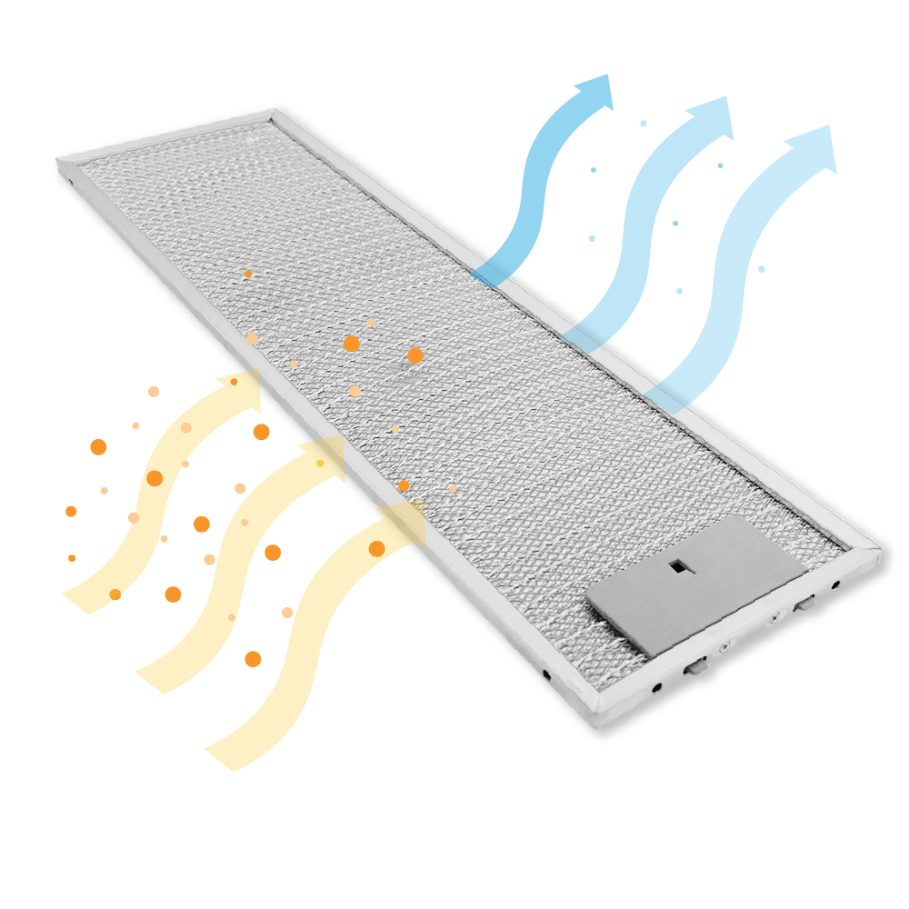 Filtre à graisse en métal 500x137mm d'origine Teka 61874022