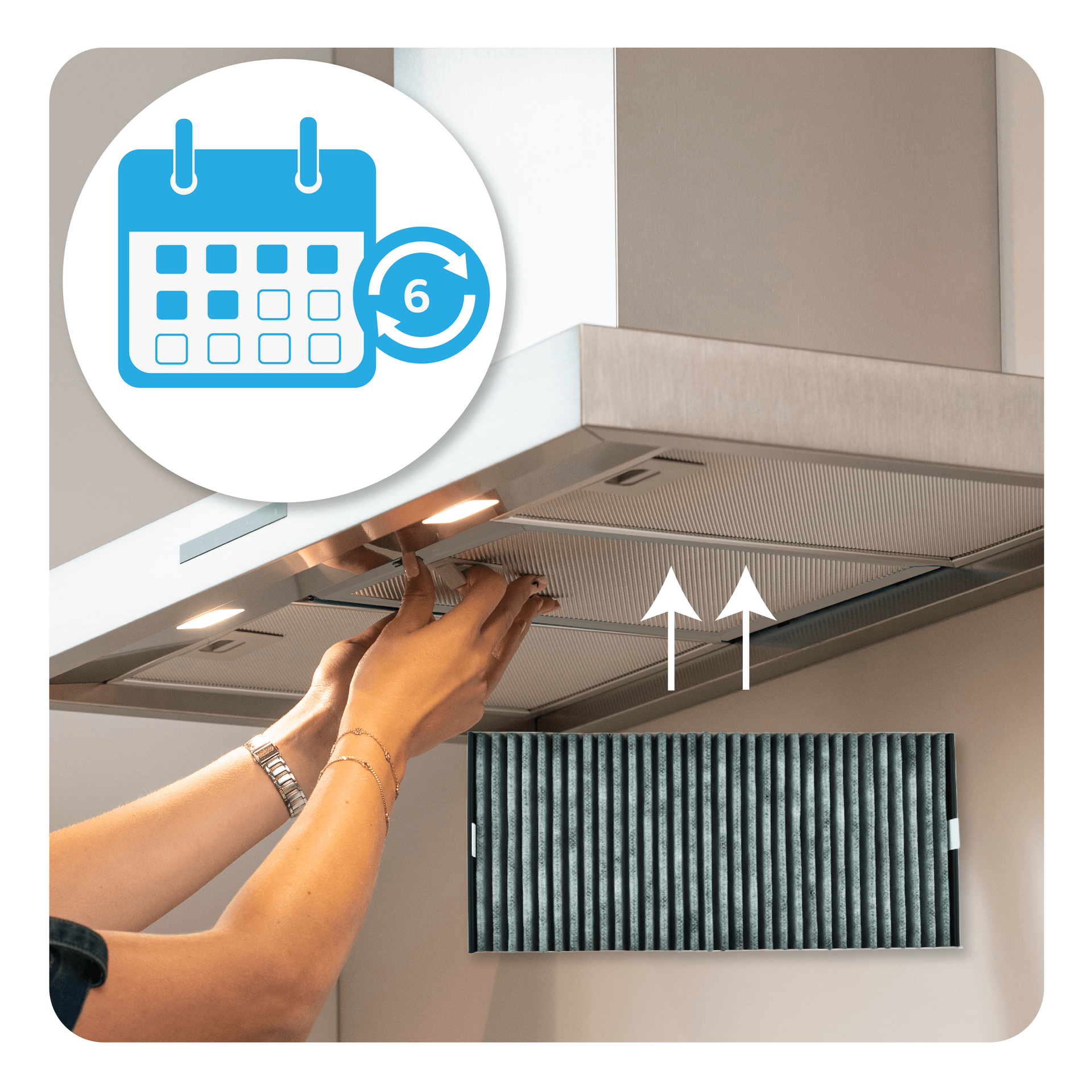Filtre à charbon compatible avec Miele DKF 35-P