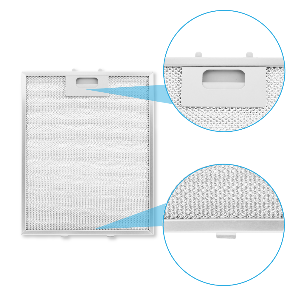 Filtre à graisse en métal 320x258mm d'origine Elica pour AQUA VITAE