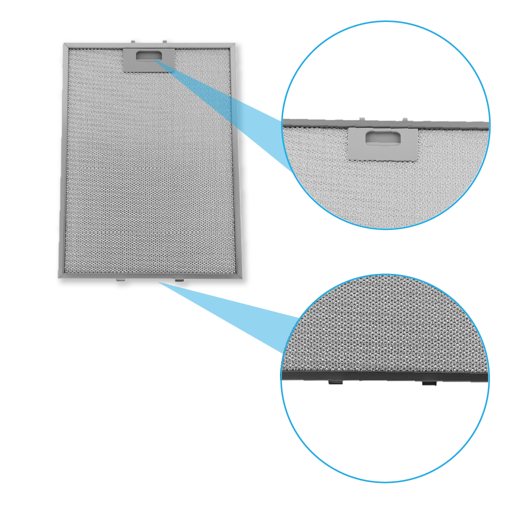 Filtre à graisse en métal 380x283mm d'origine Siemens 422872 / 00422872