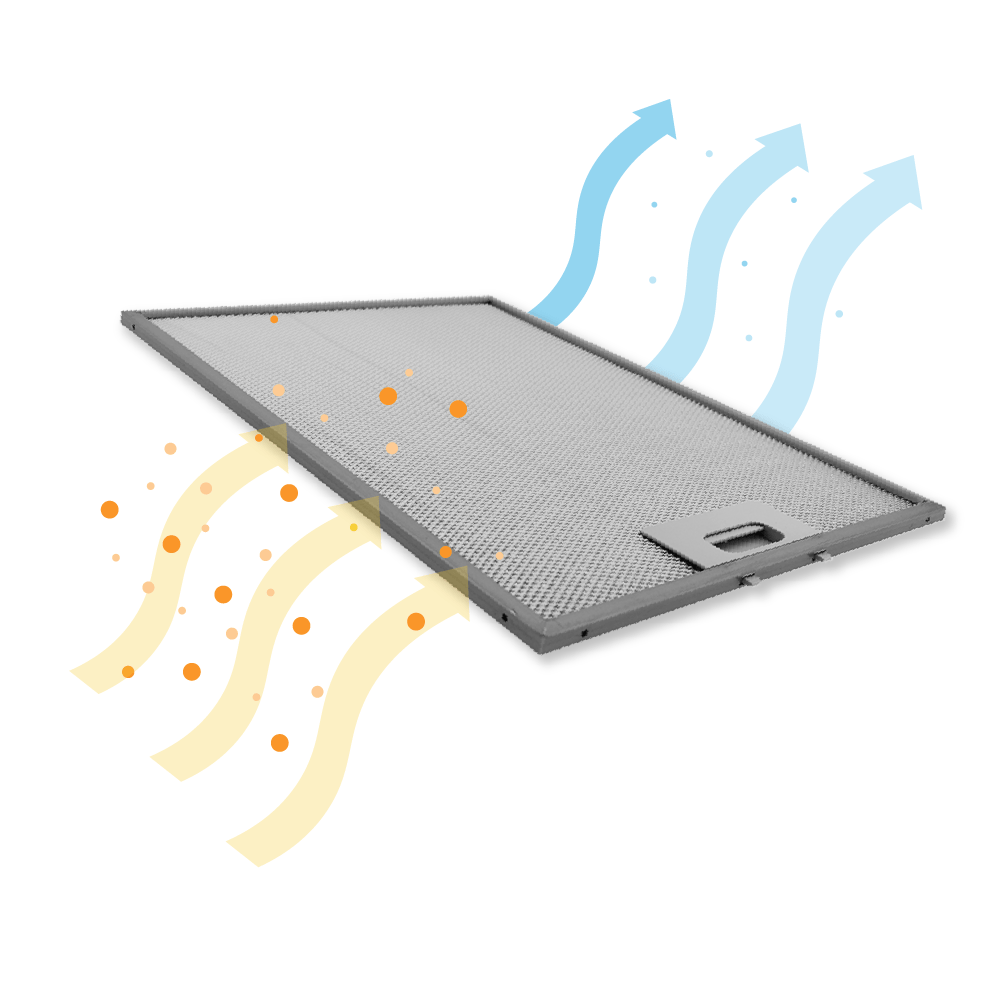 Filtre à graisse en métal 380x283mm d'origine Siemens 422872 / 00422872