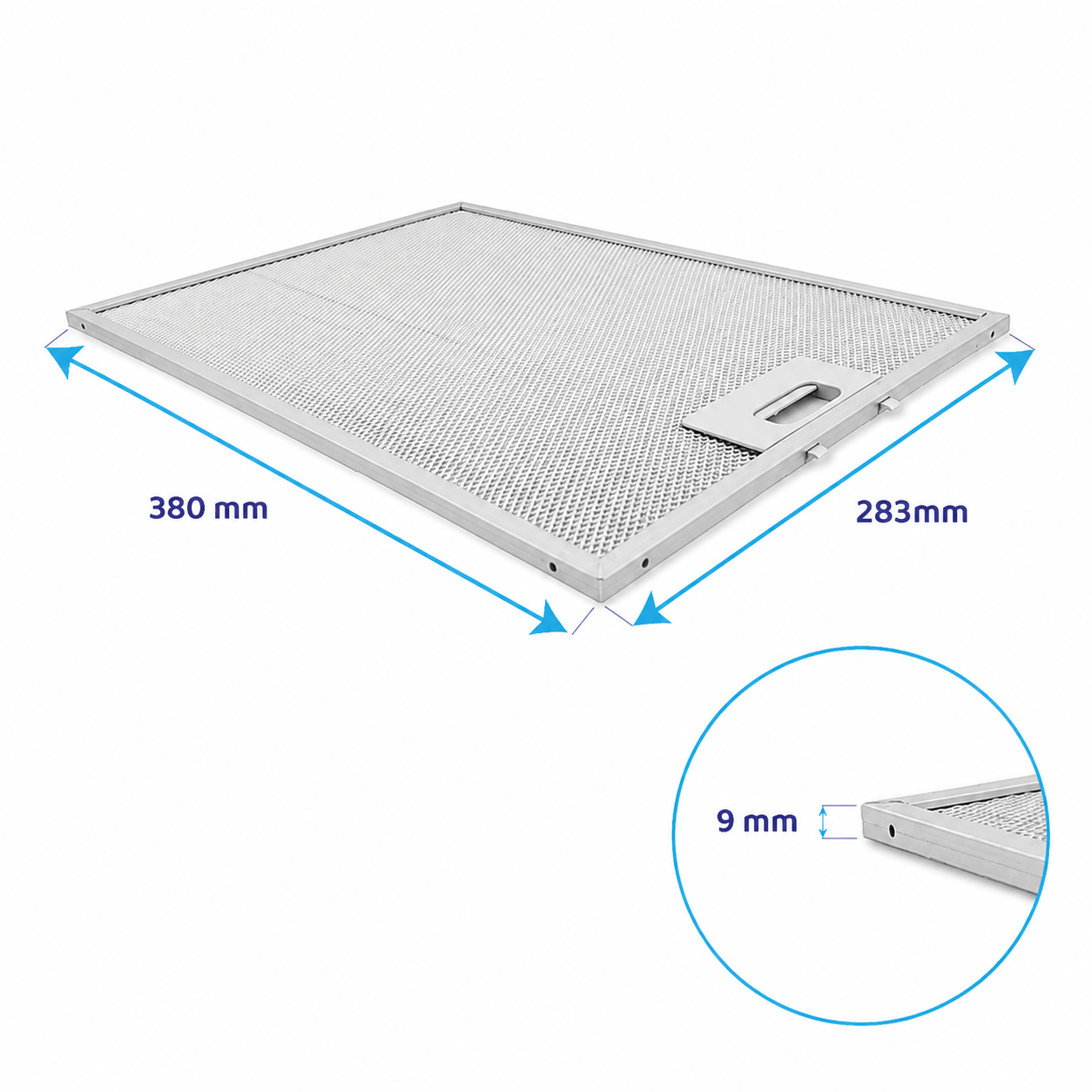 Filtre à graisse en métal 380x284mm d'origine ATAG 23682