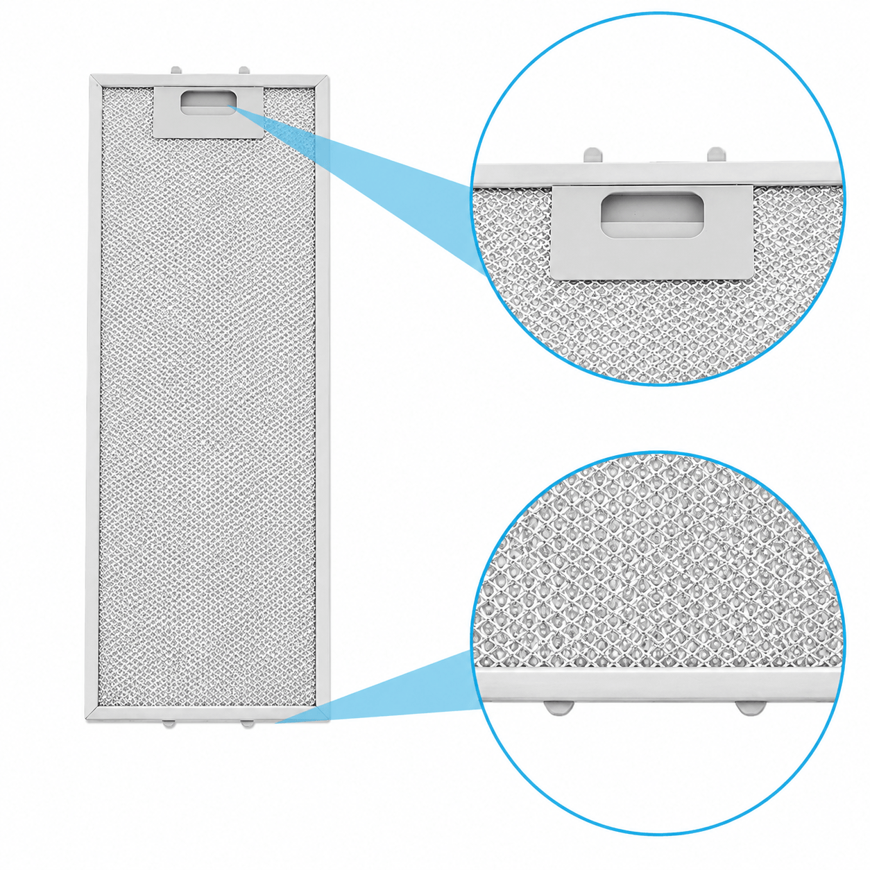Filtre à graisse en métal 456x185mm d'origine Siemens 00746994