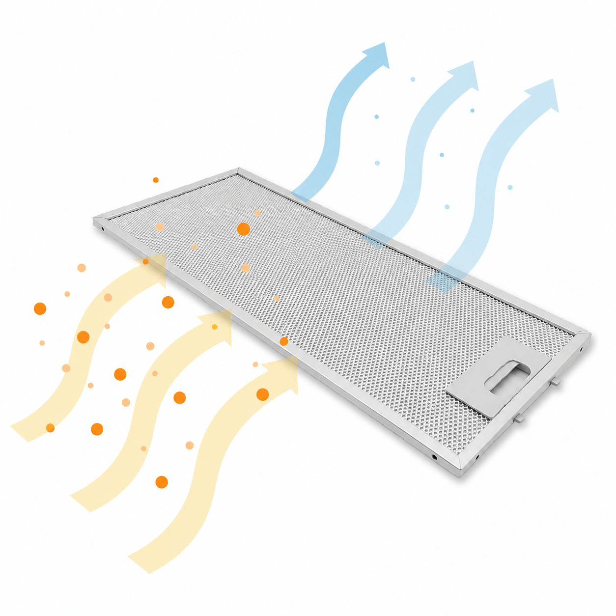 Filtre à graisse en métal 456x185mm d'origine Siemens 00746994