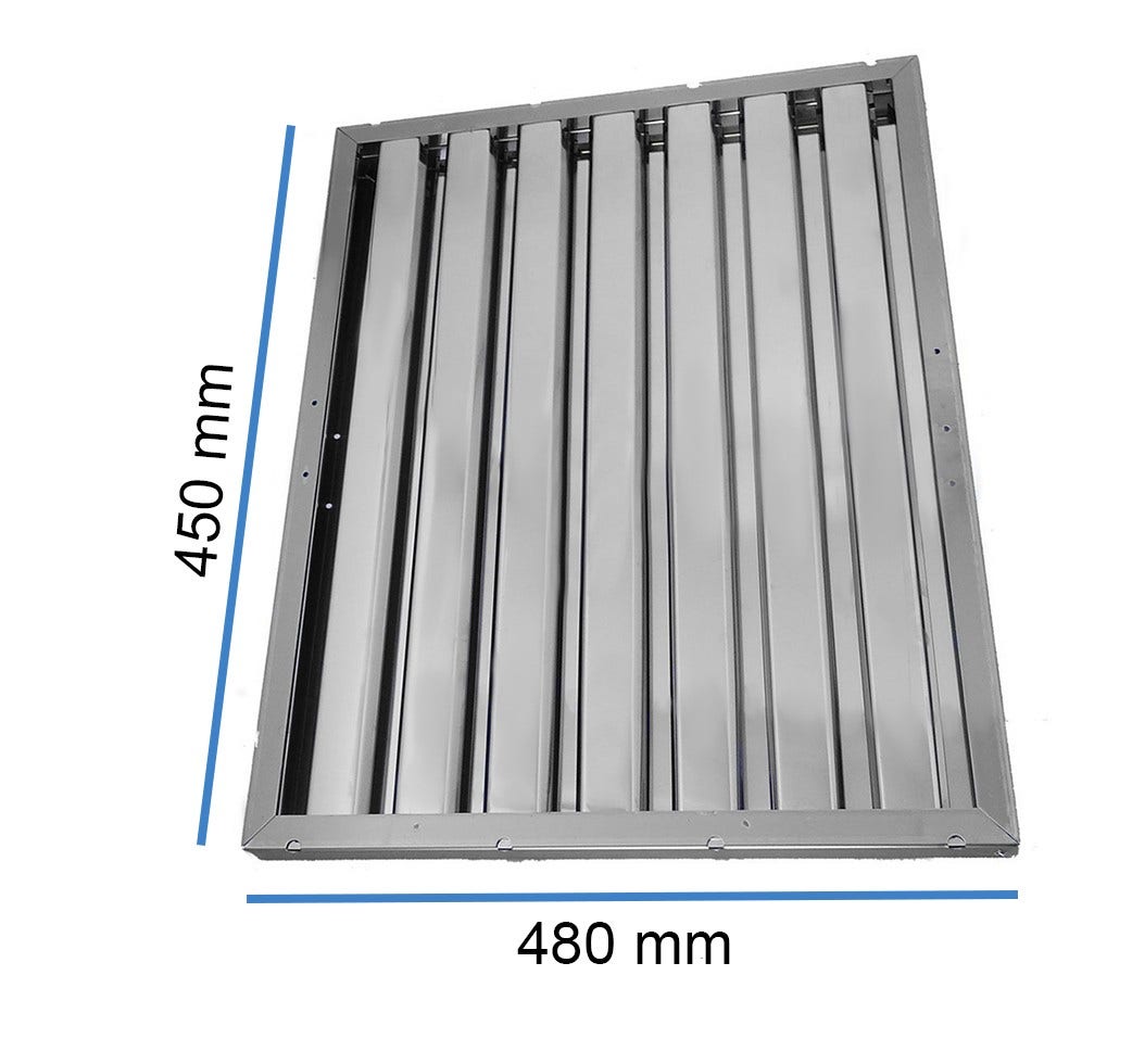 Filtre choc 450x480x25mm pour hotte pro (Type B)