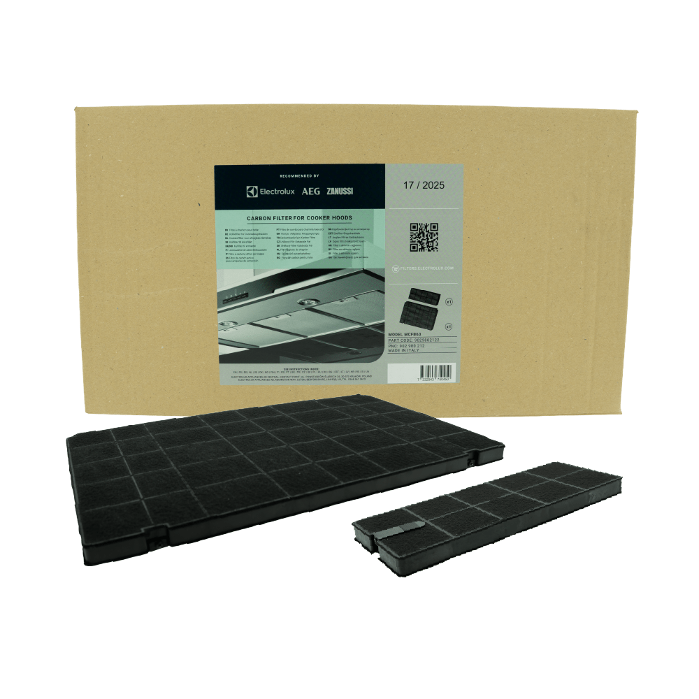 Filtre à charbon (2pcs) d'origine AEG MCFB63 pour DVK6981HB / DVK6981HR