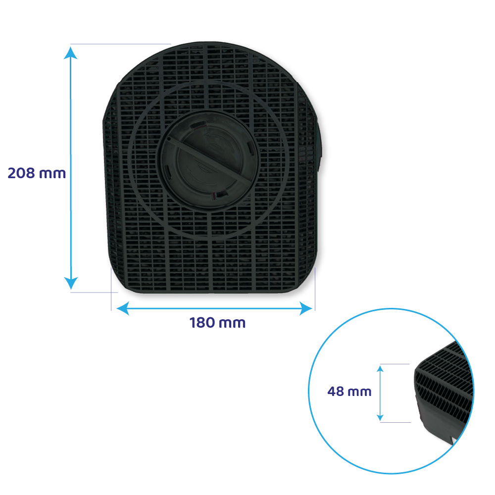 Filtre à charbon (2pcs) d'origine AEG MCFE14 / 9029800605
