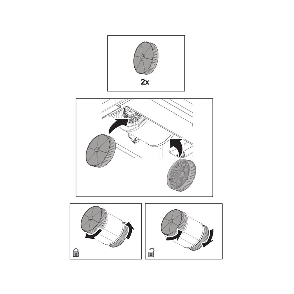 Filtre à charbon (2pcs) d'origine Leisure 9178002736