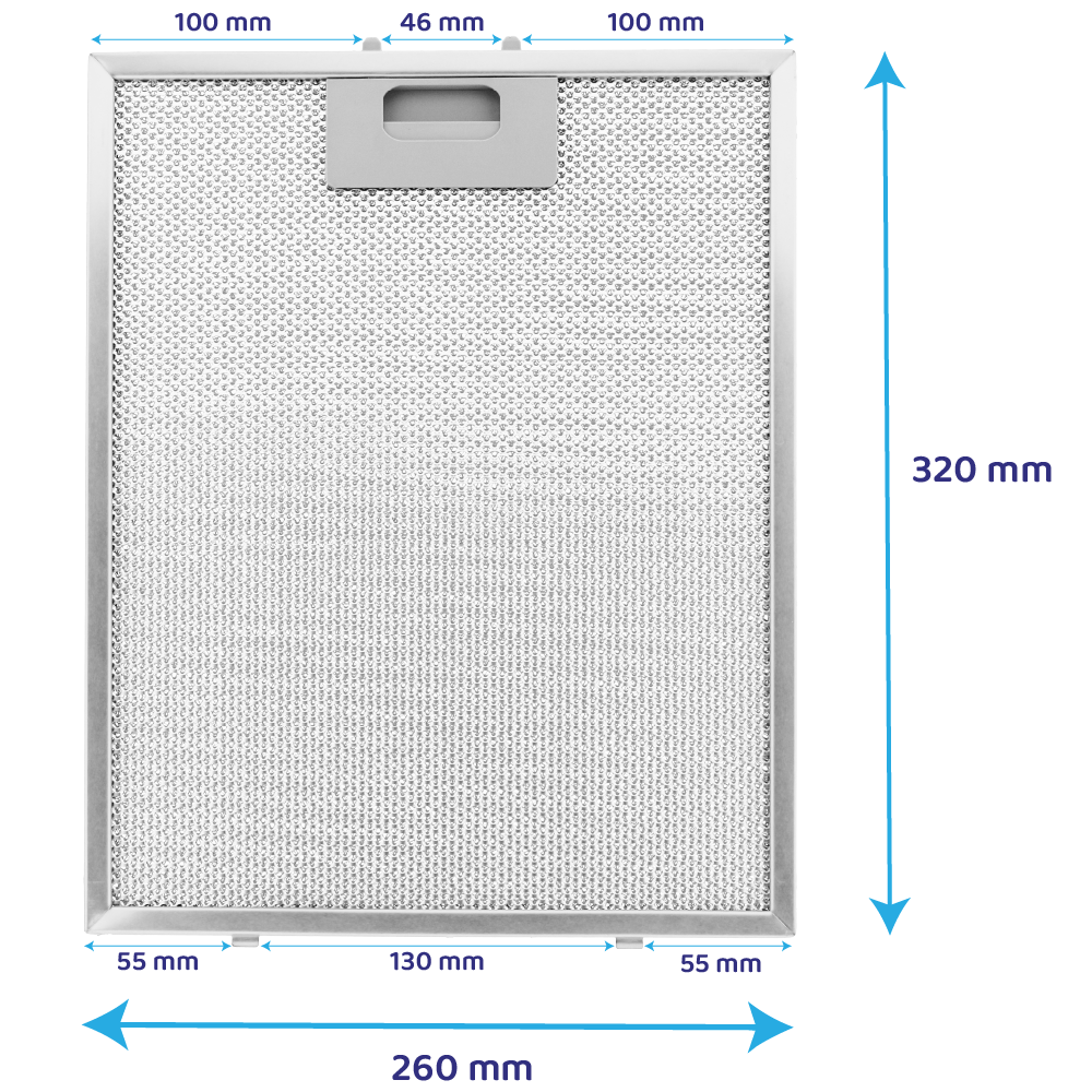 Filtre à graisse en métal 320x260mm Klarstein 10032224